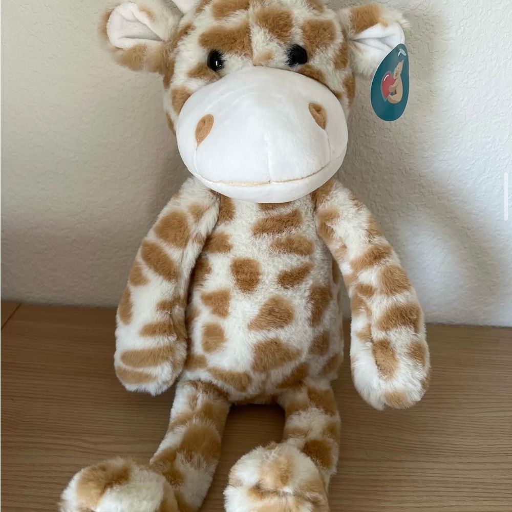 Spotted Giraffe Plush Toy - Cream and Brown